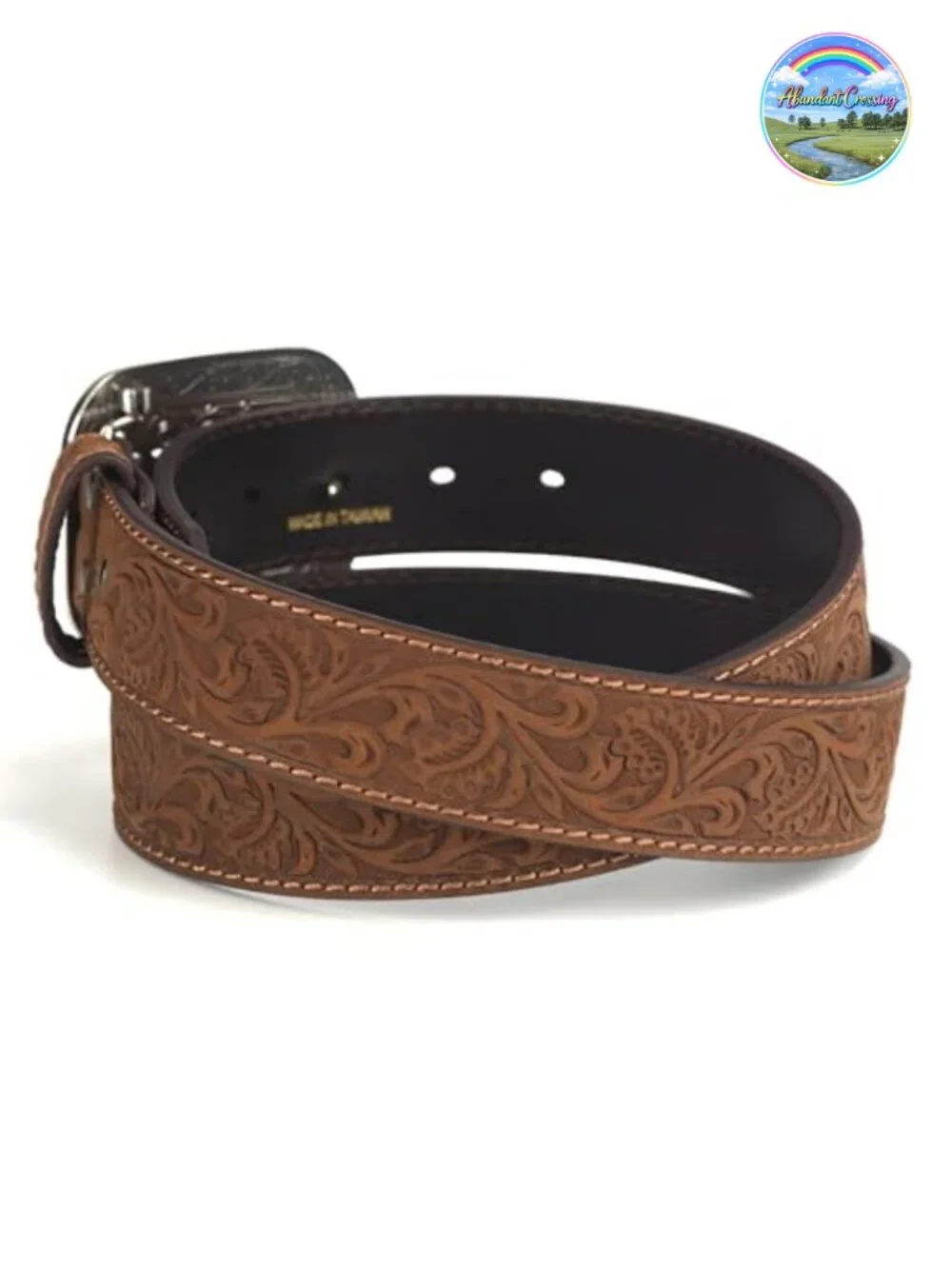 Women's Rhinestones Embossed Leather Belt Crystal Rectangle Buckle